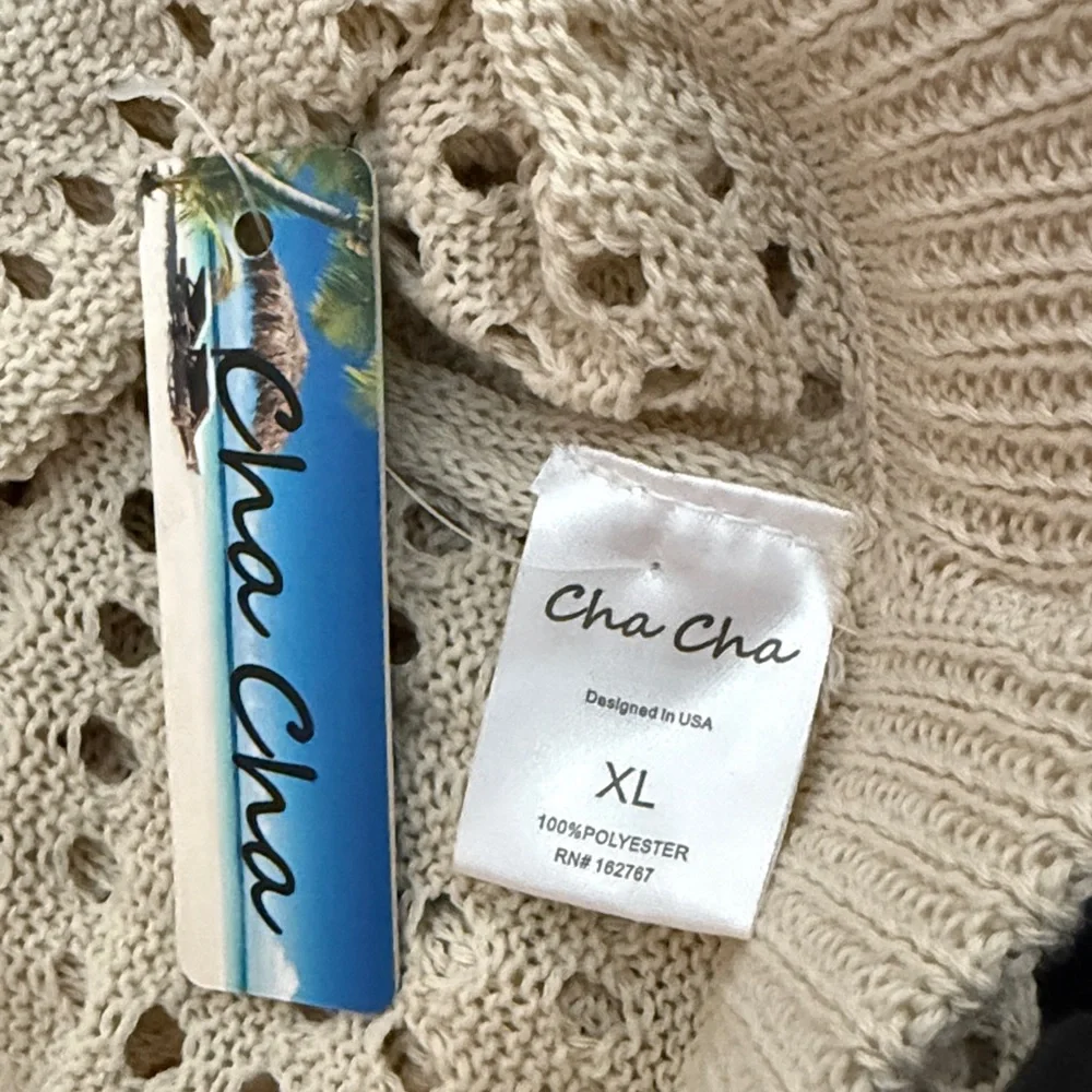 Sleeper Cha-Cha Vente Cream Crochet Lounge Beach Pants NWT Sz XL Ret $158 - Picture 6 of 7